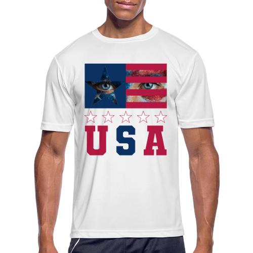 Stars and Vision USA - Men's Moisture Wicking Performance T-Shirt