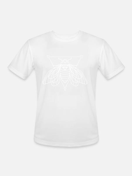 Cicada Minimalism - Men's Moisture Wicking Performance T-Shirt - white