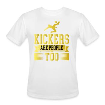 Kickers Are People Too 15 - Men's Moisture Wicking Performance T-Shirt - white - Front - Jackson (183cm)