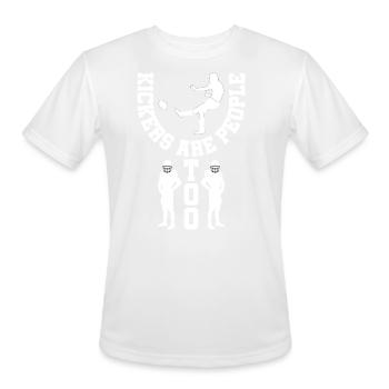 Kickers Are People Too 18 - Men's Moisture Wicking Performance T-Shirt - white - Front - Jackson (183cm)