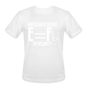 Musician's Theory Of Relativity 3 - Men's Moisture Wicking Performance T-Shirt - white - Front - Jackson (183cm)