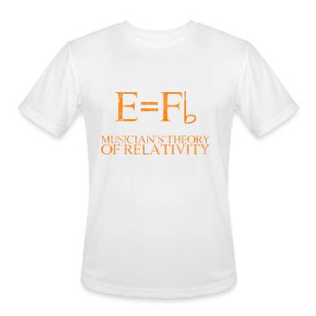 Musician's Theory Of Relativity 2 - Men's Moisture Wicking Performance T-Shirt - white - Front - Jackson (183cm)