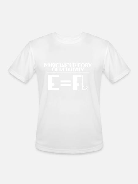 Musician's Theory Of Relativity - Men's Moisture Wicking Performance T-Shirt - white