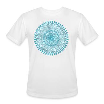 Mandala Mantra Hinduism Buddhism - Men's Moisture Wicking Performance T-Shirt - white - Front - Jackson (183cm)