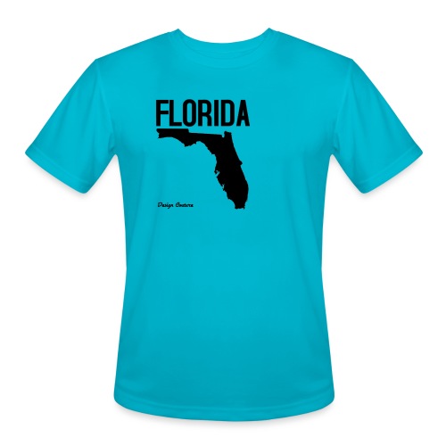 FLORIDA REGION MAP BLACK - Men's Moisture Wicking Performance T-Shirt