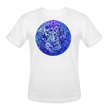 Music is What Feelings Sound Like in Blurples - Men's Moisture Wicking Performance T-Shirt - white - Front - Jackson (183cm)
