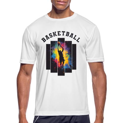 Basketball Slam Dunk Splash Design - Men's Moisture Wicking Performance T-Shirt