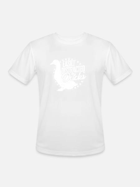 Easily distracted by ducks - ducky - Men's Moisture Wicking Performance T-Shirt - white
