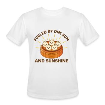 Cute Cartoon Funny Dim Sum Lovers Foodie Design - Men's Moisture Wicking Performance T-Shirt - white - Front - Jackson (183cm)