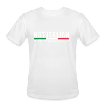 Not Italian But Supportive - Men's Moisture Wicking Performance T-Shirt - white - Front - Jackson (183cm)