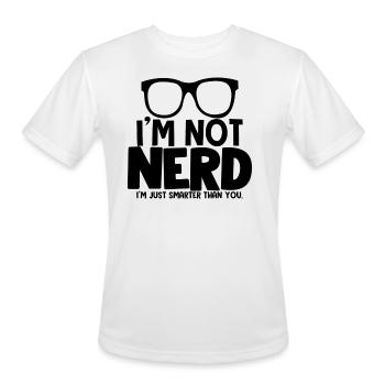 Je ne suis pas nerd - T-Shirt Performance pour hommes - blanc - Devant - Jackson (183cm)