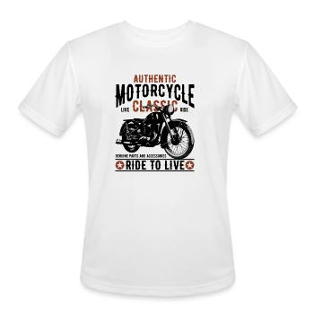 motorcycle - Men's Moisture Wicking Performance T-Shirt - white - Front - Jackson (183cm)