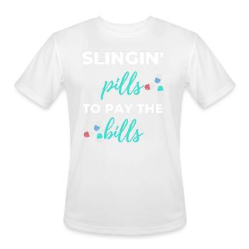 Slingin Pills To Pay The Bills - Men's Moisture Wicking Performance T-Shirt - white - Front - Jackson (183cm)