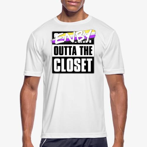 Enby Outta the Closet - Nonbinary Pride - Men's Moisture Wicking Performance T-Shirt