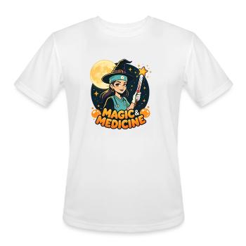 Magic & Medicine – Halloween Nurse & Medical Staff - Men's Moisture Wicking Performance T-Shirt - white - Front - Jackson (183cm)