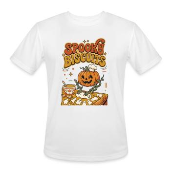 Retro Spooky Biscuits Pumpkin Bakery Halloween - Men's Moisture Wicking Performance T-Shirt - white - Front - Jackson (183cm)