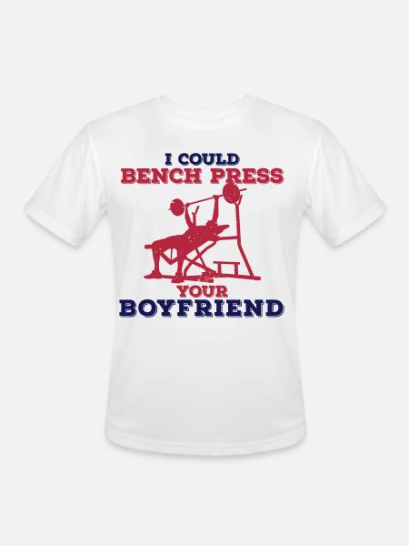 Bench Press - Men's Moisture Wicking Performance T-Shirt - white