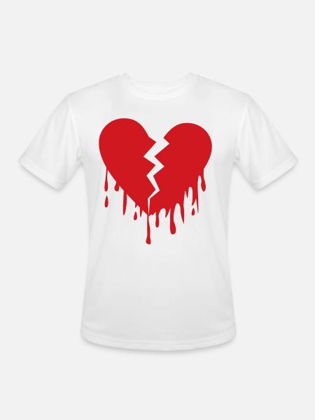Broken heart - Men's Moisture Wicking Performance T-Shirt - white