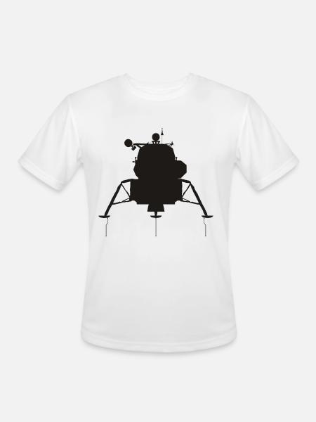 Lunar Module - Men's Moisture Wicking Performance T-Shirt - white