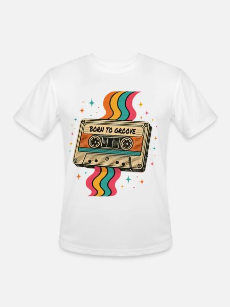 Vintage Boho Cassette Tape Design - Men's Moisture Wicking Performance T-Shirt - white