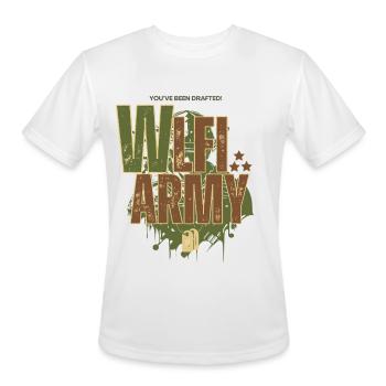 WLFI Army Camo Streetwear for Wealth Warriors - Men's Moisture Wicking Performance T-Shirt - white - Front - Jackson (183cm)