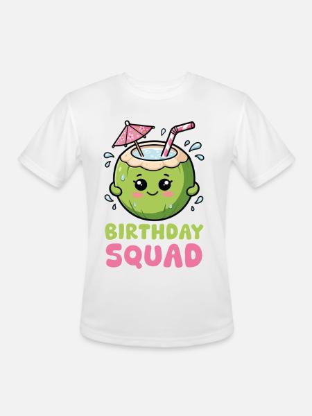 Birthday Coconut Squad - Men's Moisture Wicking Performance T-Shirt - white
