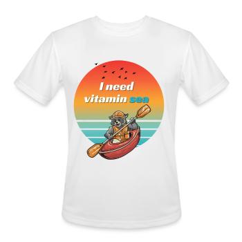 Summer vibes with sunset at the sea - Men's Moisture Wicking Performance T-Shirt - white - Front - Jackson (183cm)