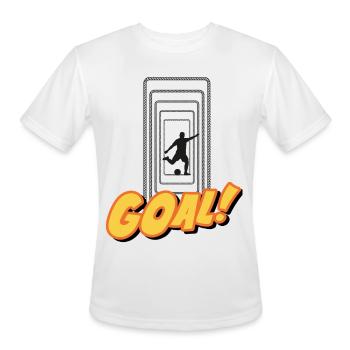 goal - Men's Moisture Wicking Performance T-Shirt - white - Front - Jackson (183cm)