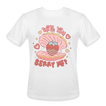 Will You Berry Me - Men's Moisture Wicking Performance T-Shirt - white - Front - Jackson (183cm)
