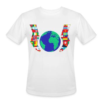 Peaceful Hands With Stroke - Men's Moisture Wicking Performance T-Shirt - white - Front - Jackson (183cm)