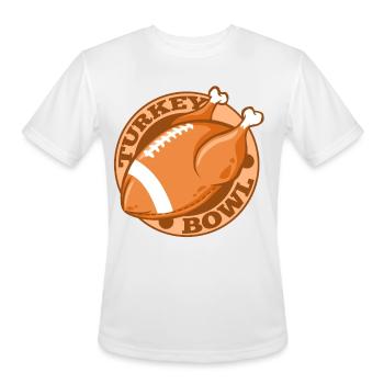 Turkey Bowl American Football Thanksgiving - Men's Moisture Wicking Performance T-Shirt - white - Front - Jackson (183cm)
