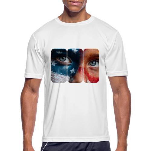 USA: Star-Spangled Glance - Men's Moisture Wicking Performance T-Shirt
