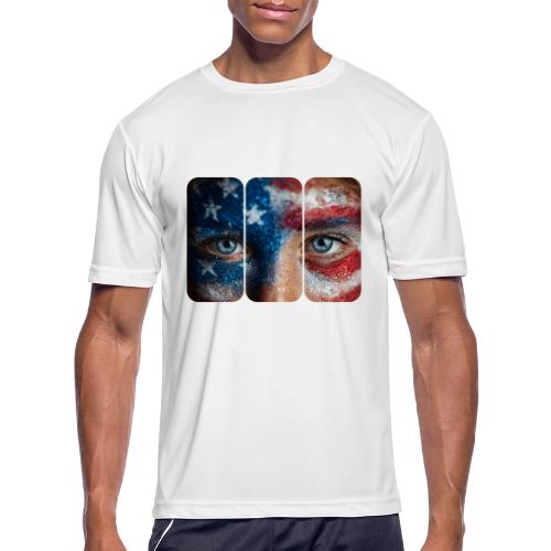 USA: Stars in Her Eyes - Men's Moisture Wicking Performance T-Shirt