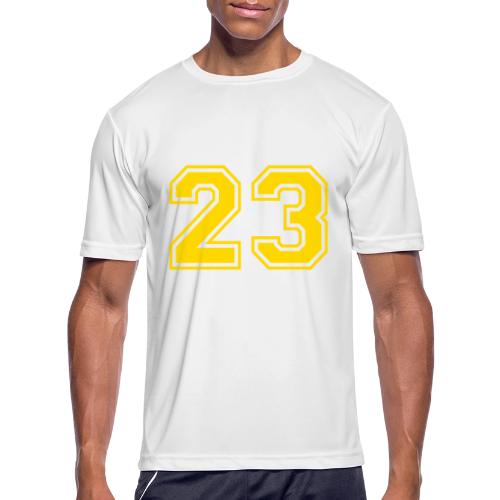 Number 23 in a classic athletic collegiate font - Men's Moisture Wicking Performance T-Shirt