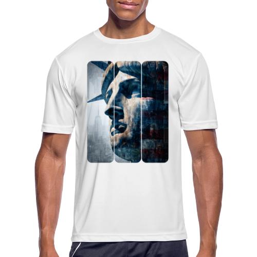USA: Urban Liberty Triptych - Men's Moisture Wicking Performance T-Shirt
