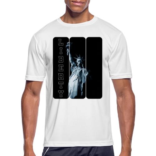 USA: Vertical Liberty - Men's Moisture Wicking Performance T-Shirt