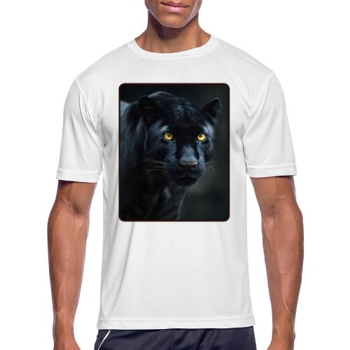 Black Panther Glowing Eyes Design - Men's Moisture Wicking Performance T-Shirt
