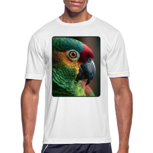 Colorful Parrot Close-Up Design - Men's Moisture Wicking Performance T-Shirt