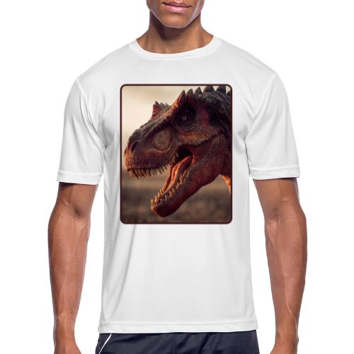 T Rex Roaring Close-Up Design - Men's Moisture Wicking Performance T-Shirt