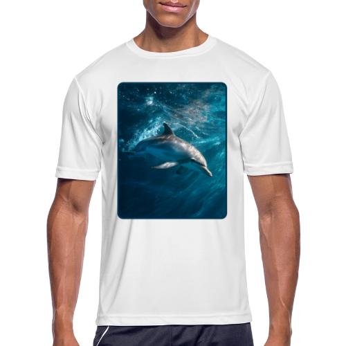 Dolphin Sunlit Ocean Serenity Design - Men's Moisture Wicking Performance T-Shirt