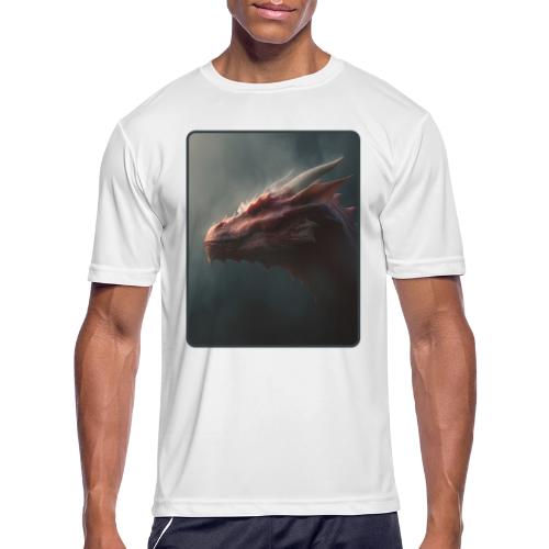 Red Dragon Fog Portrait Design - Men's Moisture Wicking Performance T-Shirt