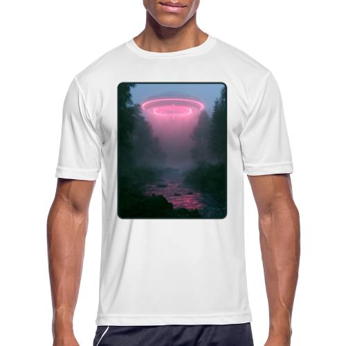 Neon UFO Forest River Design - Men's Moisture Wicking Performance T-Shirt