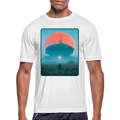 Astronaut Alien Outpost Design - Men's Moisture Wicking Performance T-Shirt