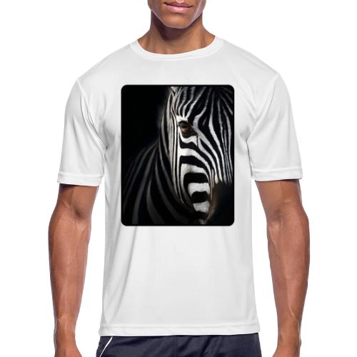 Zebra High Contrast Portrait Design - Men's Moisture Wicking Performance T-Shirt