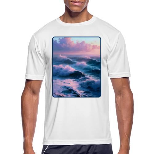Dreamy Pastel Ocean Sunset Art - Men's Moisture Wicking Performance T-Shirt