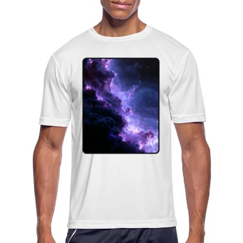 Purple Nebula Space Design - Men's Moisture Wicking Performance T-Shirt