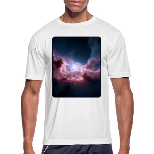Radiant Cosmic Nebula Artwork - Men's Moisture Wicking Performance T-Shirt