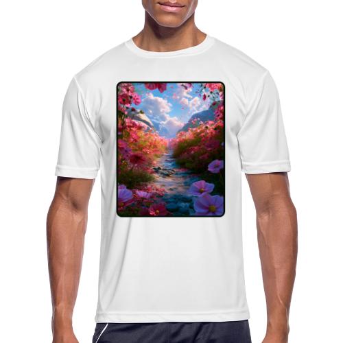 Dreamy Cosmos Valley Landscape Art - Men's Moisture Wicking Performance T-Shirt