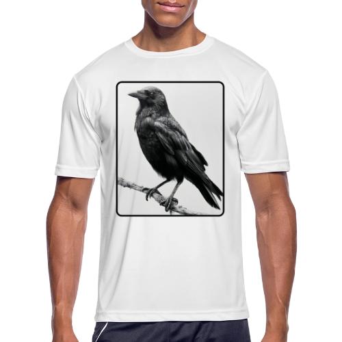 Raven Black and White Art Design - Men's Moisture Wicking Performance T-Shirt