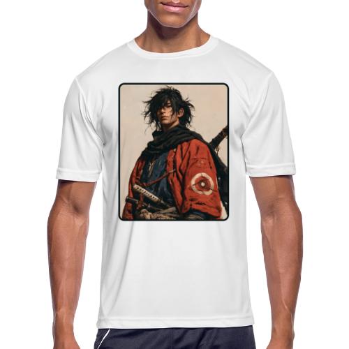 Young Samurai Warrior Portrait - Men's Moisture Wicking Performance T-Shirt